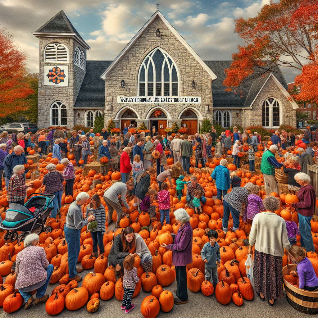 Title: "Fall Fun at Wesley Memorial United Methodist Church: 35th Annual Pumpkin Patch Offers Unique Pumpkins and Community Support"